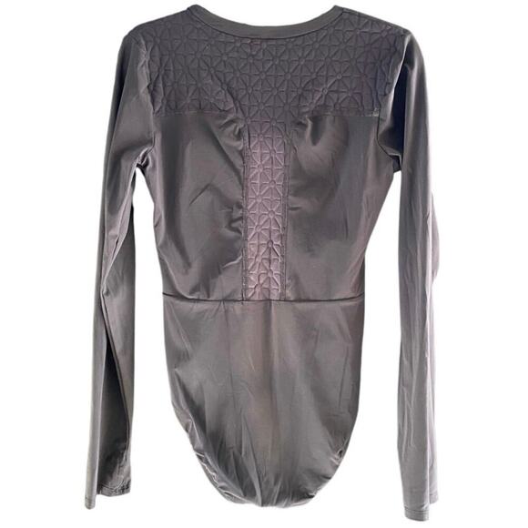 Trina Turk Black Crew Neck Long Sleeves One Piece Swimsuit Size Large - Picture 1 of 5